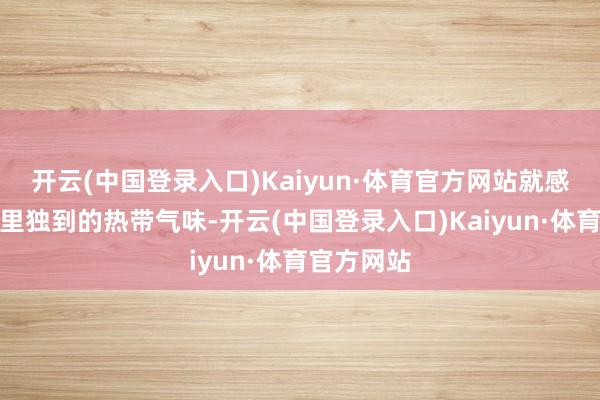 开云(中国登录入口)Kaiyun·体育官方网站就感受到了这里独到的热带气味-开云(中国登录入口)Kaiyun·体育官方网站