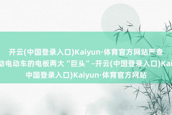 开云(中国登录入口)Kaiyun·体育官方网站严查廉价纷扰商场的行动电动车的电板两大“巨头”-开云(中国登录入口)Kaiyun·体育官方网站