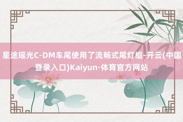 星途瑶光C-DM车尾使用了流畅式尾灯组-开云(中国登录入口)Kaiyun·体育官方网站