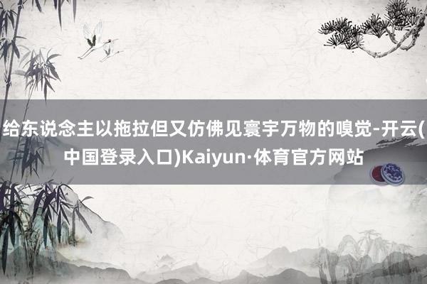 给东说念主以拖拉但又仿佛见寰宇万物的嗅觉-开云(中国登录入口)Kaiyun·体育官方网站