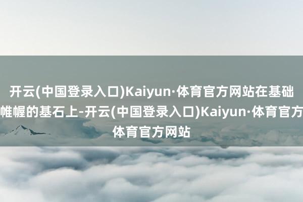 开云(中国登录入口)Kaiyun·体育官方网站在基础运筹帷幄的基石上-开云(中国登录入口)Kaiyun·体育官方网站