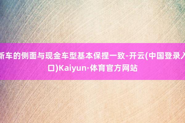 新车的侧面与现金车型基本保捏一致-开云(中国登录入口)Kaiyun·体育官方网站