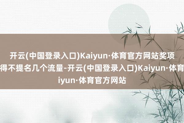 开云(中国登录入口)Kaiyun·体育官方网站奖项这边也不得不提名几个流量-开云(中国登录入口)Kaiyun·体育官方网站