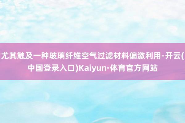 尤其触及一种玻璃纤维空气过滤材料偏激利用-开云(中国登录入口)Kaiyun·体育官方网站