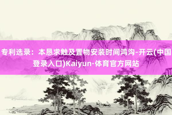 专利选录：本恳求触及置物安装时间鸿沟-开云(中国登录入口)Kaiyun·体育官方网站