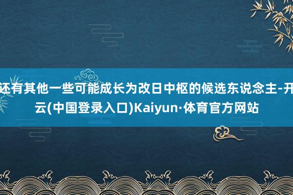 还有其他一些可能成长为改日中枢的候选东说念主-开云(中国登录入口)Kaiyun·体育官方网站