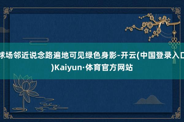 球场邻近说念路遍地可见绿色身影-开云(中国登录入口)Kaiyun·体育官方网站