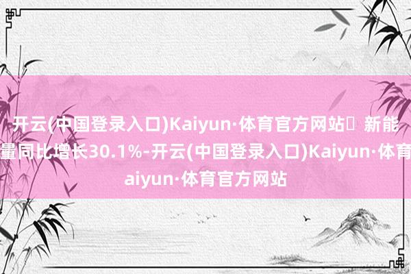 开云(中国登录入口)Kaiyun·体育官方网站	新能源汽车销量同比增长30.1%-开云(中国登录入口)Kaiyun·体育官方网站