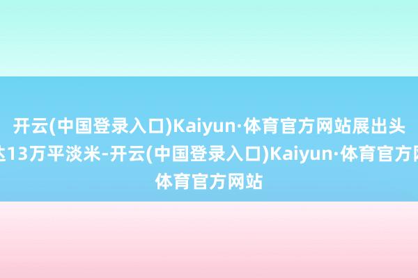 开云(中国登录入口)Kaiyun·体育官方网站展出头积达13万平淡米-开云(中国登录入口)Kaiyun·体育官方网站