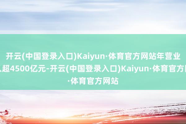 开云(中国登录入口)Kaiyun·体育官方网站年营业收入超4500亿元-开云(中国登录入口)Kaiyun·体育官方网站