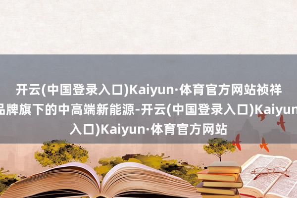 开云(中国登录入口)Kaiyun·体育官方网站祯祥星河行为祯祥品牌旗下的中高端新能源-开云(中国登录入口)Kaiyun·体育官方网站