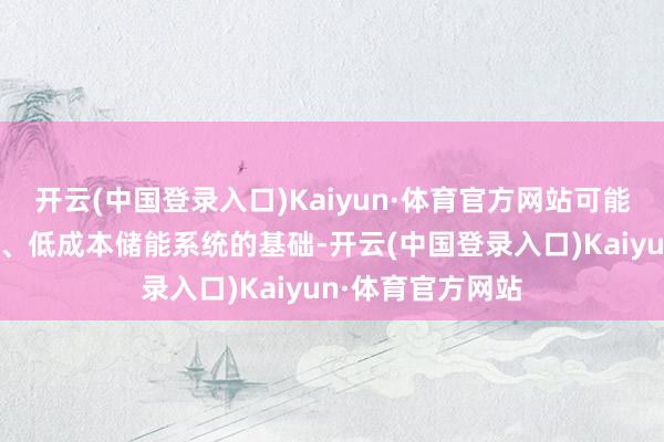 开云(中国登录入口)Kaiyun·体育官方网站可能是构成一种新的、低成本储能系统的基础-开云(中国登录入口)Kaiyun·体育官方网站