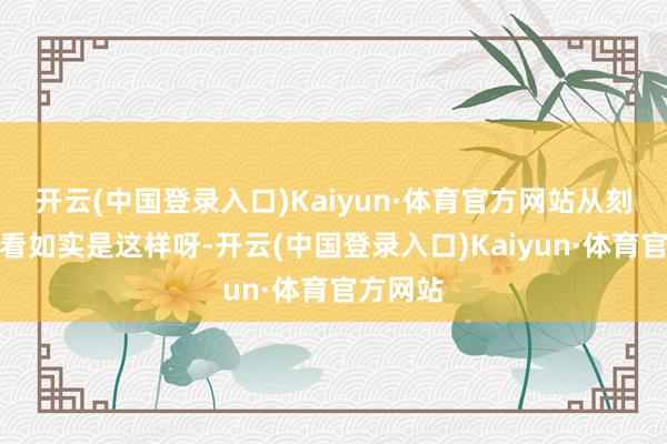 开云(中国登录入口)Kaiyun·体育官方网站从刻下情况看如实是这样呀-开云(中国登录入口)Kaiyun·体育官方网站