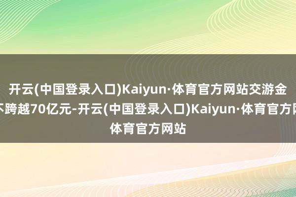 开云(中国登录入口)Kaiyun·体育官方网站交游金额不跨越70亿元-开云(中国登录入口)Kaiyun·体育官方网站